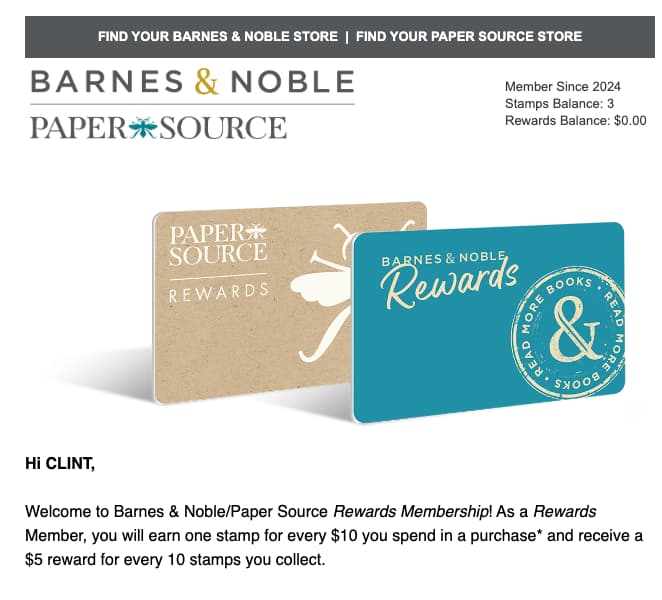 rewards program for barns and noble
