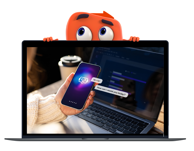 Female on Her Laptop and Cellphone Using Thryv's WebChat Tool from a Small Business to Get in Touch
