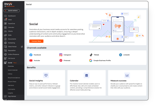 Social Media Management Screenshot