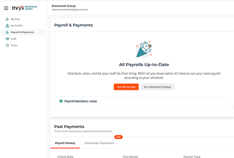 screenshot of worforce center app
