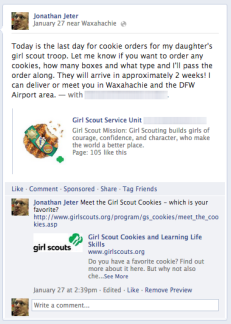 Girl Scout Cookies Facebook Promoted Post