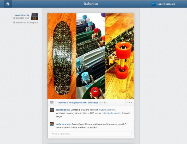 The new web-based instagram feed