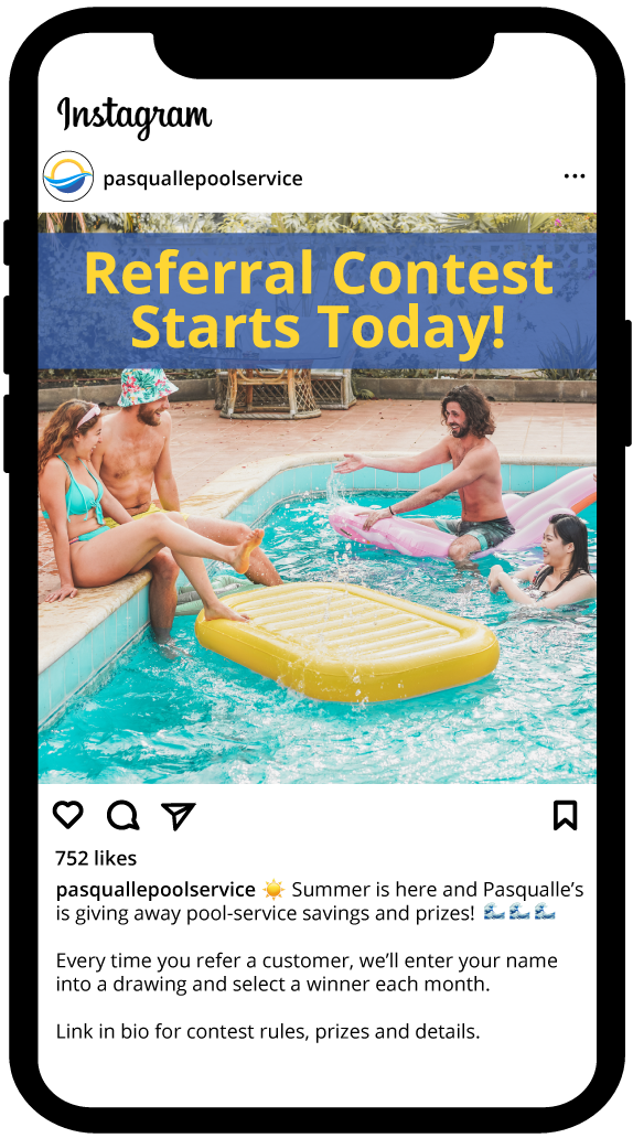 Summer Promotional Social Media Template for a Pool Company
