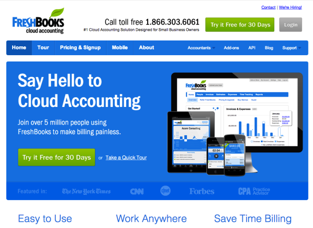 Freshbooks online time tracking and invoicing