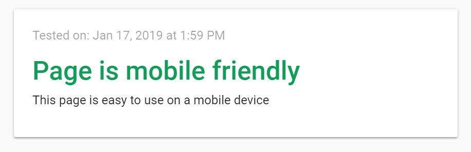 mobile friendly test for seo