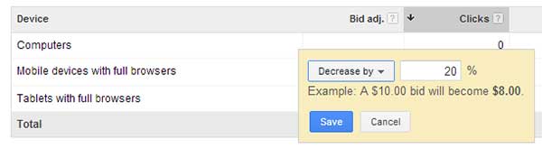 Mobile Bid Adjustment - Step 2